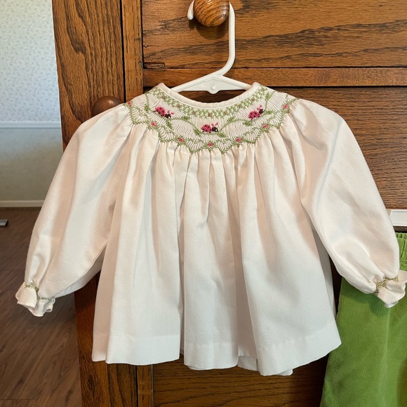 Smocked Ladybug 6 Month Top & Pants - Picture 3 of 5